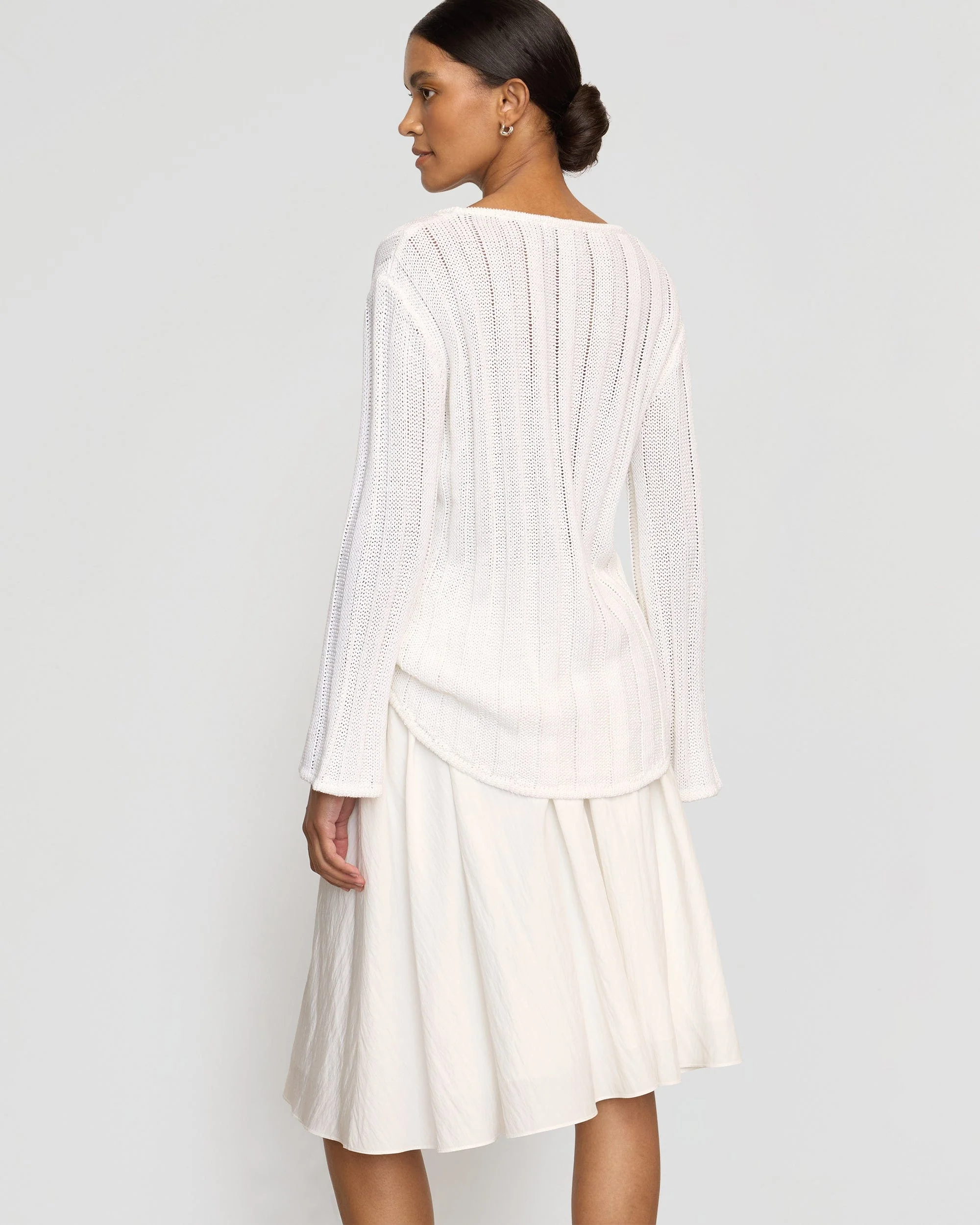 Zazie Shirred Stretch-Waist Midi Skirt - Image 6